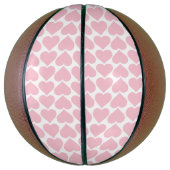 Roze harten patroon, romantisch, liefde basketbal (Verticaal)