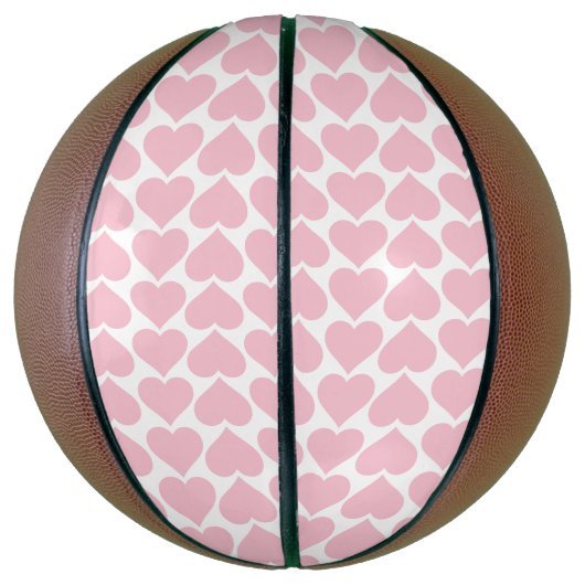 Roze harten patroon, romantisch, liefde basketbal (Verticaal)