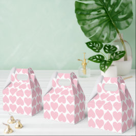 Roze harten patroon, romantisch, liefde bedankdoosjes