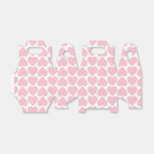 Roze harten patroon, romantisch, liefde bedankdoosjes (Uitgevouwen)