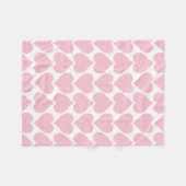 Roze harten patroon, romantisch, liefde fleece deken (Voorkant (Horizontaal))