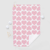Roze harten patroon, romantisch, liefde golfhanddoek (Insitu)