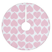 Roze harten patroon, romantisch, liefde kerstboom rok (Voorkant)