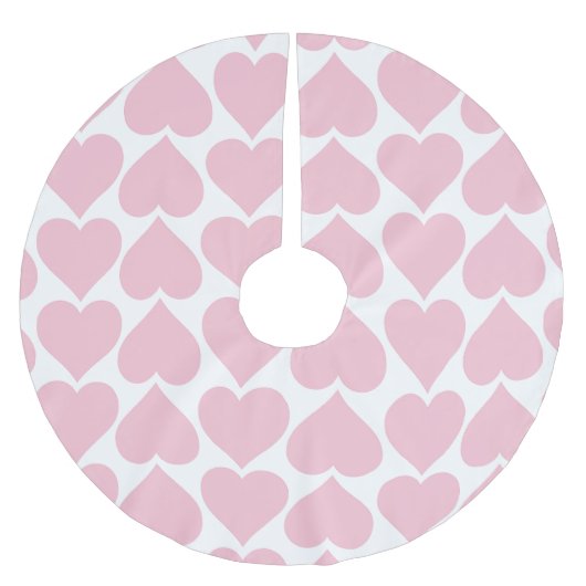 Roze harten patroon, romantisch, liefde kerstboom rok (Voorkant)