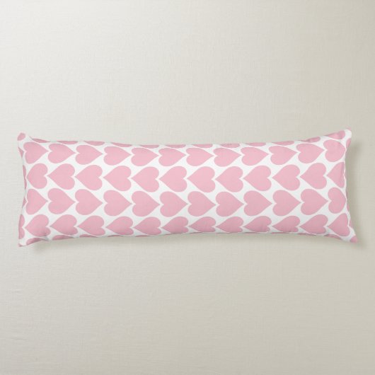 Roze harten patroon, romantisch, liefde lichaamskussen (Achterkant)