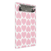Roze harten patroon, romantisch, liefde mini klembord (Schuin)