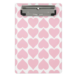 Roze harten patroon, romantisch, liefde mini klembord