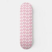Roze harten patroon, romantisch, liefde persoonlijk skateboard (Voorkant)