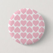 Roze harten patroon, romantisch, liefde ronde button 5,7 cm (Voorkant)