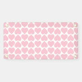 Roze harten patroon, romantisch, liefde spandoek (Horizontaal)