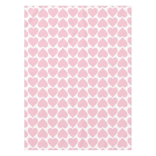 Roze harten patroon, romantisch, liefde tafelkleed (Voorkant)