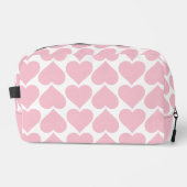 Roze harten patroon, romantisch, liefde toilettasje (Voorkant)
