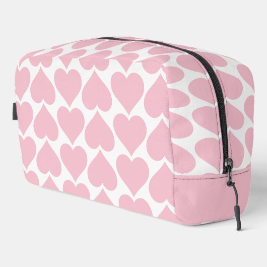 Roze harten patroon, romantisch, liefde toilettasje (Rechterhoek)