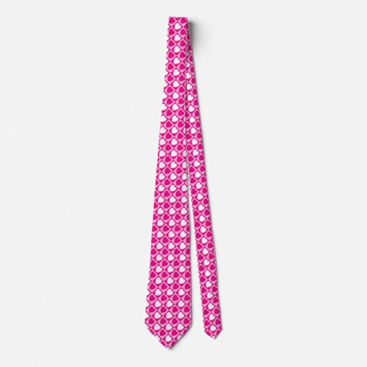 Roze harten patroon stropdas (Voorkant)