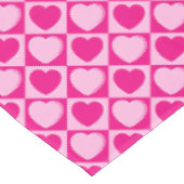 Roze harten patroon tafelkleed (Gekanteld)