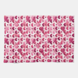 Roze harten patroon theedoek