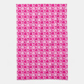 Roze harten patroon theedoek (Verticaal)
