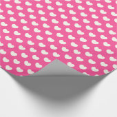 Roze harten patroon Valentijnsdag inpakpapier (Hoek)