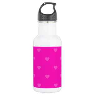 Roze harten patroon waterfles 
