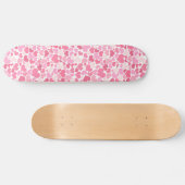 Roze harten patroonmeisjes skateboard (Horizontaal)