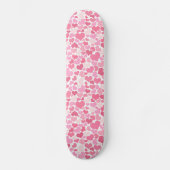 Roze harten patroonmeisjes skateboard (Voorkant)