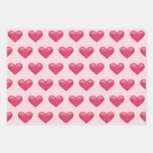 Roze harten Patroonthema Valentijnsdag Inpakpapier Vel (Voorkant 2)