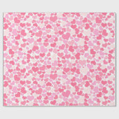 Roze harten Patroonverlooppapier Cadeaupapier (Vlak)