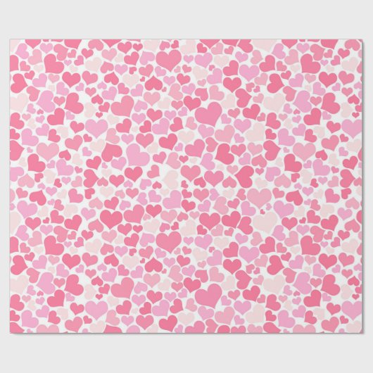 Roze harten Patroonverlooppapier Cadeaupapier (Vlak)