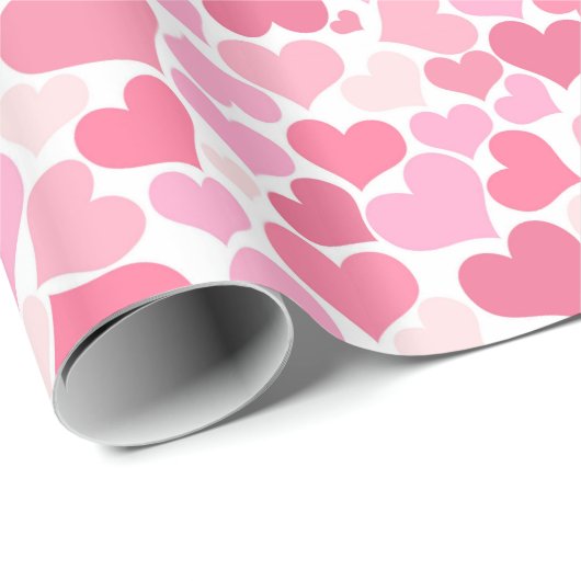 Roze harten Patroonverlooppapier Cadeaupapier (Rol Hoek)