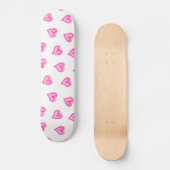 Roze harten persoonlijk skateboard (Voorkant)