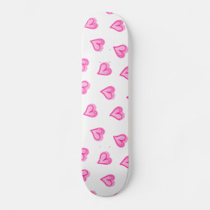 Roze harten persoonlijk skateboard