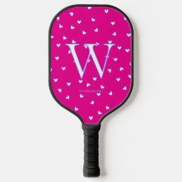 Roze harten pickleball paddle
