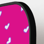 Roze harten pickleball paddle (Links Detail)