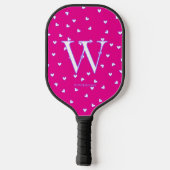 Roze harten pickleball paddle (Achterkant)