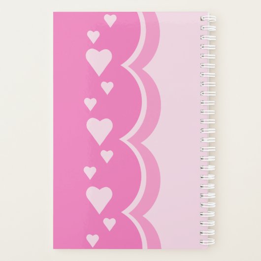 Roze harten planner (Achterkant)