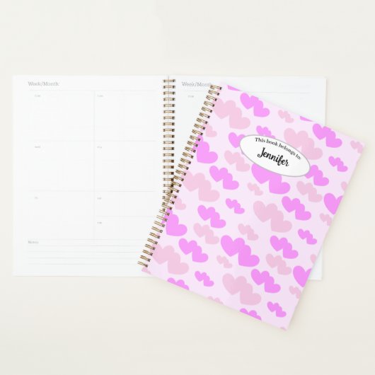 Roze harten planner (Display)