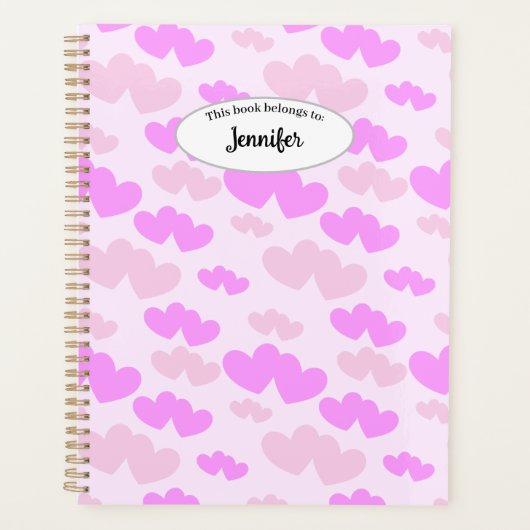 Roze harten planner (Voorkant)