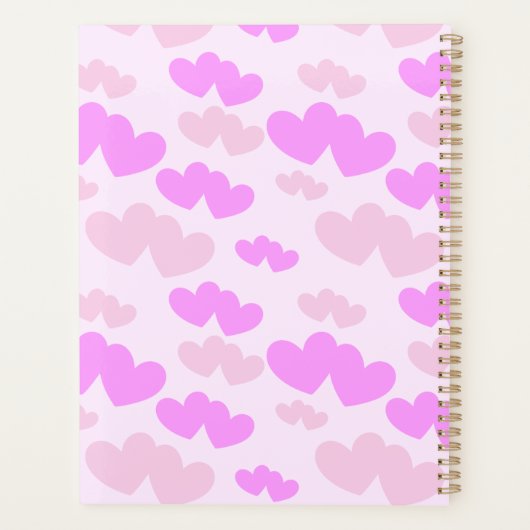 Roze harten planner (Achterkant)