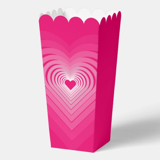 Roze Harten Popcorn Box Bedankdoosjes (Voorkant)