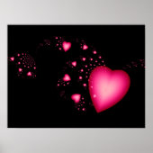 Roze harten poster (Voorkant)