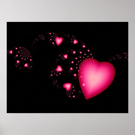 Roze harten poster (Voorkant)