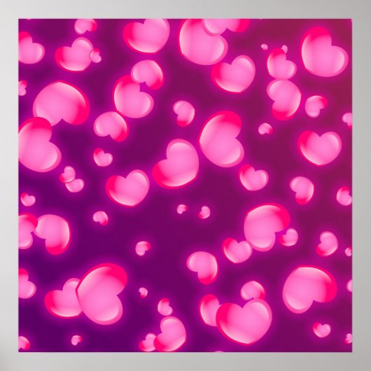 Roze harten poster (Voorkant)