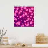 Roze harten poster (Keuken)