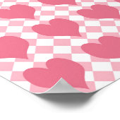 Roze harten poster (Hoek)
