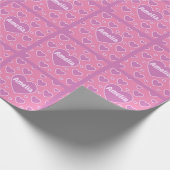Roze harten Preppy esthetisch Cadeaupapier (Hoek)