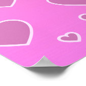 Roze harten Preppy esthetisch Poster (Hoek)