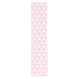 Roze harten Romantic Roze en Wit Land Korte Tafelloper