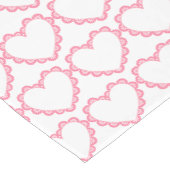 Roze harten Romantic Roze en Wit Land Korte Tafelloper (Hoek)