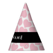 Roze harten, Romantisch, Jouw naam, Personaliseer Feesthoedjes (Rechts)