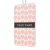 Roze harten, Romantisch, Jouw naam, Personaliseer Luchtverfrisser (Links)